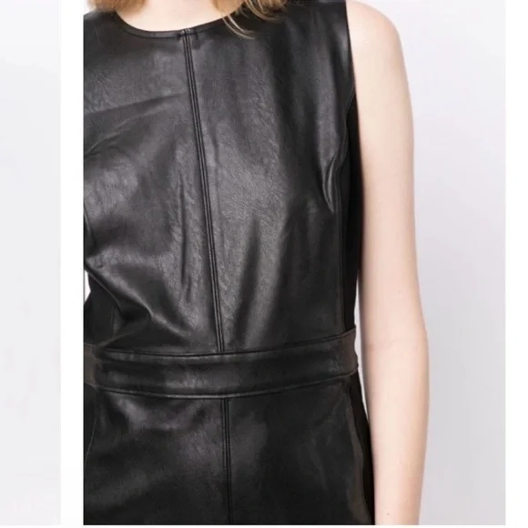 Spanx Leather Like Combo Fitted Sheath Dress Spanx Leather Like Combo Fitted Sheath Dress